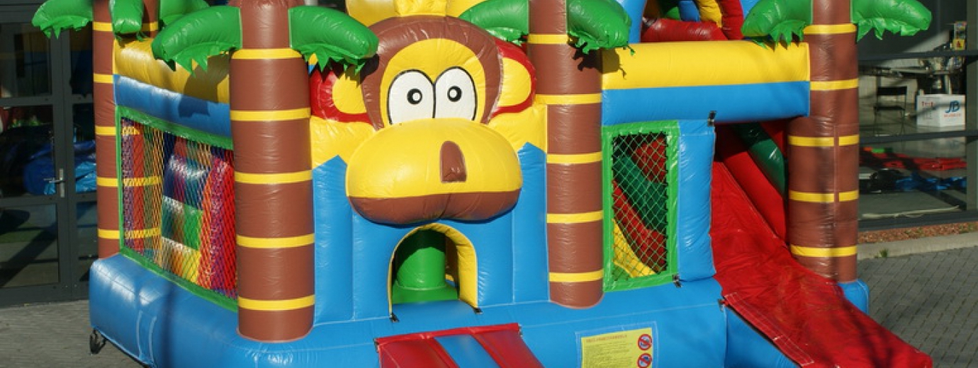 Hüpfburg Affe Rutsche